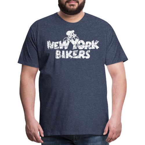 New York Bikers (Vintage White) - Men's Premium T-Shirt