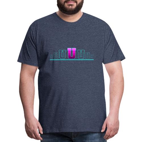 Letter U – Capital Varsity Alphabet Monogram - Men's Premium T-Shirt