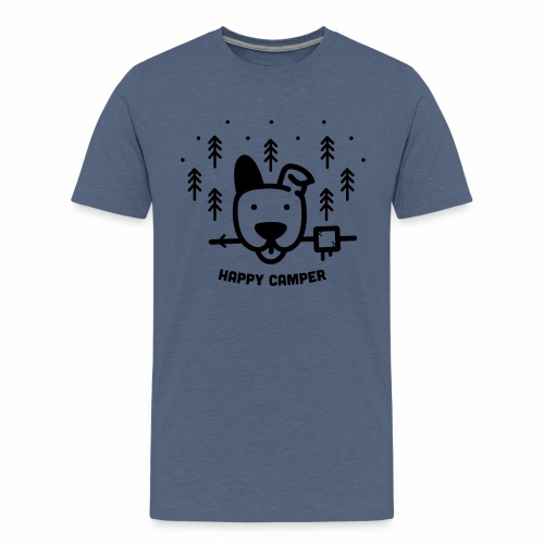 Happy Camping Dog - Men's Premium T-Shirt
