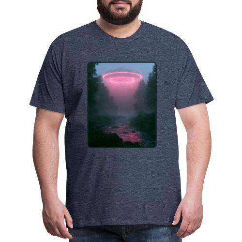 Neon UFO Forest River Design - Men's Premium T-Shirt