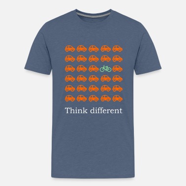 Bicycle and Cars - Think different funny' Men's T-Shirt | Spreadshirt