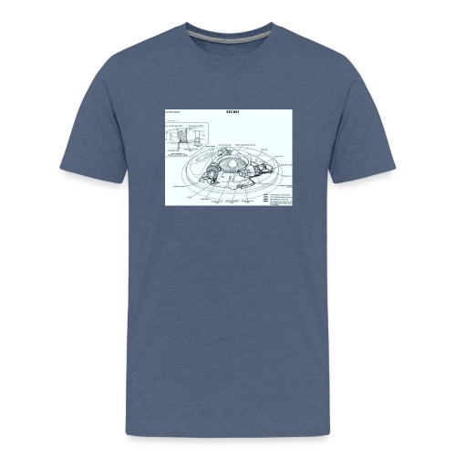 UFO blueprints - Men's Premium T-Shirt
