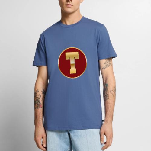 Letter T – Capital Varsity Alphabet Monogram - Men's Premium T-Shirt