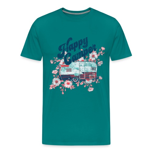 Happy Camper Flowers - Men's Premium T-Shirt