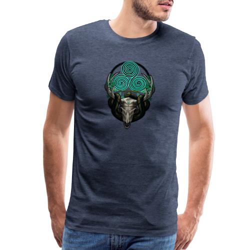 The Antlered Crown (Color Text) - Men's Premium T-Shirt