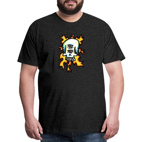Flaming Skull - Men's Premium T-Shirt