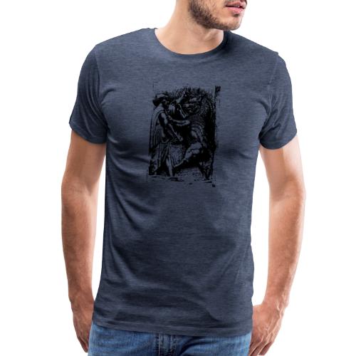 Lion and Warrior - Men's Premium T-Shirt