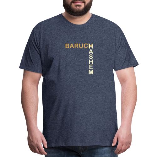 Baruch HaShem – L-Layout Typography - Men's Premium T-Shirt