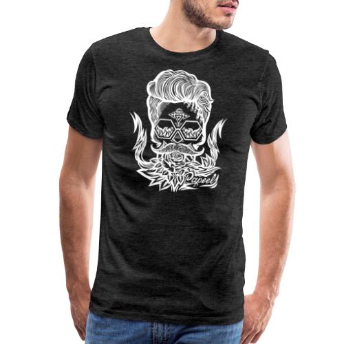 Papeel Skull Rofire White - Men's Premium T-Shirt