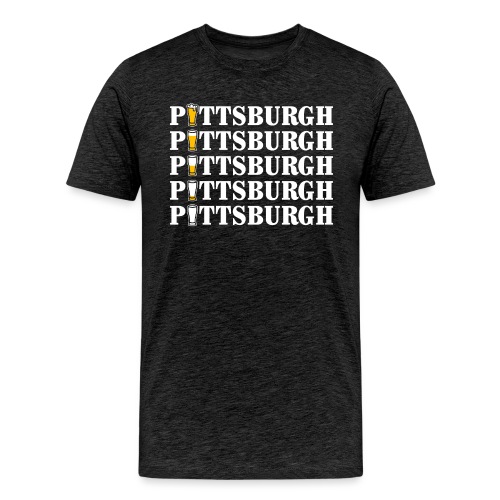 Beer in Pittsburgh - Men's Premium T-Shirt