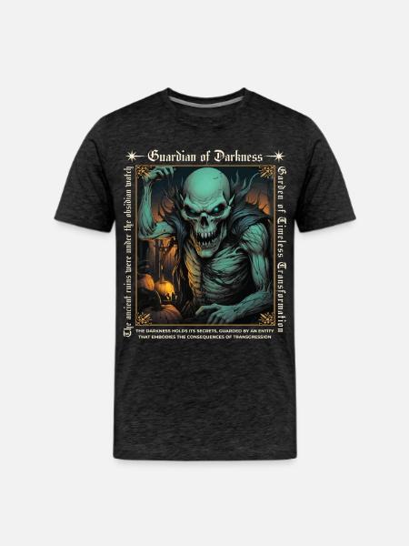 Guardian of Darkness - Men's Premium T-Shirt - charcoal grey