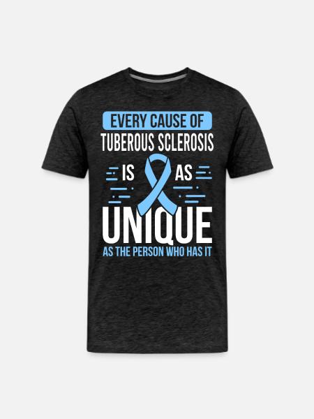 Tuberous Sclerosis Complex TSC Month Day Warrior - Men's Premium T-Shirt - charcoal grey
