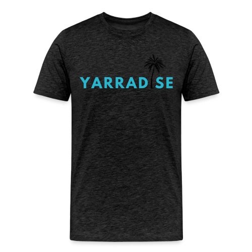 Yarradise Palm: Blue text - Men's Premium T-Shirt