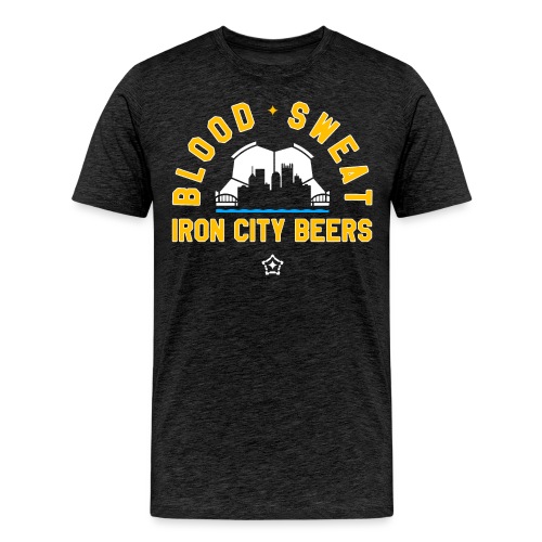 Blood, Sweat and Iron City Beers (Soccer) - Men's Premium T-Shirt