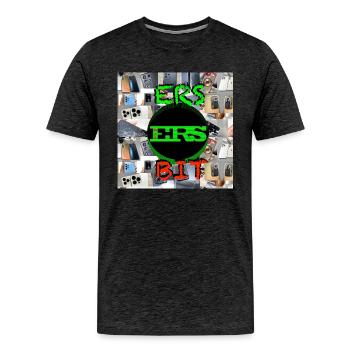 Model 1 - Men's Premium T-Shirt - charcoal grey - Front - Liam (192cm)