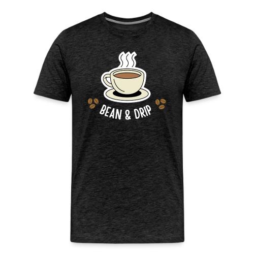 Bean & Drip Coffee Cup Art - Men's Premium T-Shirt