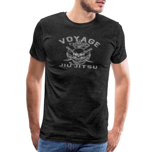 Anchor Rope and Skull in White - Men's Premium T-Shirt