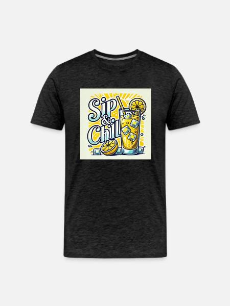 Sip Chill - Men's Premium T-Shirt - charcoal grey