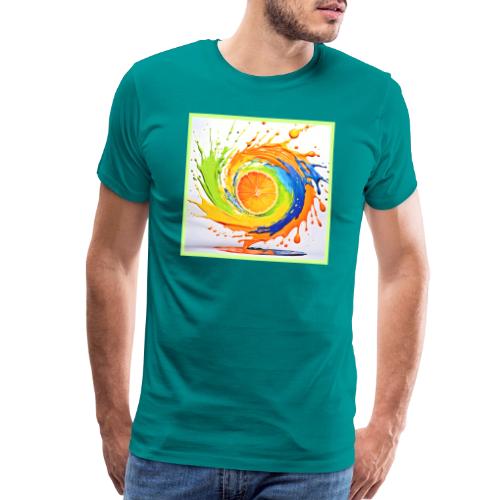 Citrus Splash of Color Design - Men's Premium T-Shirt