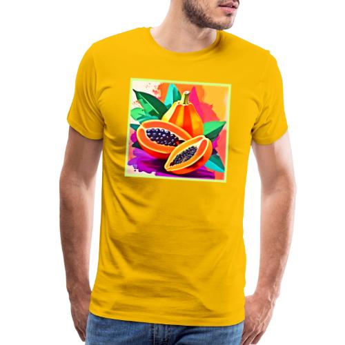 Sliced Papaya Pop Art - Men's Premium T-Shirt
