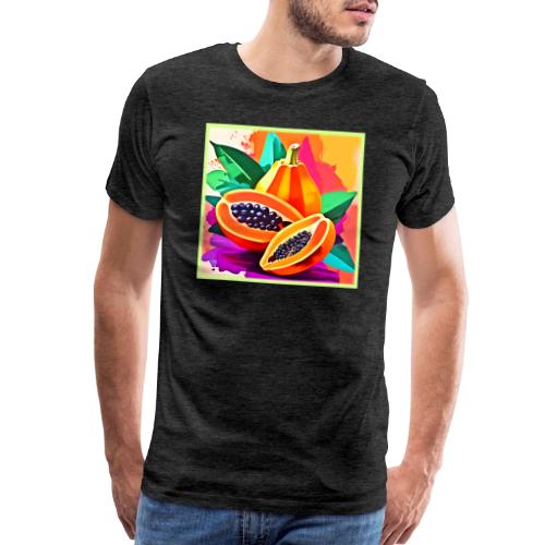 Sliced Papaya Pop Art - Men's Premium T-Shirt