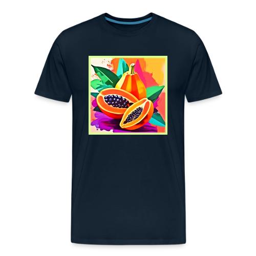 Sliced Papaya Pop Art - Men's Premium T-Shirt