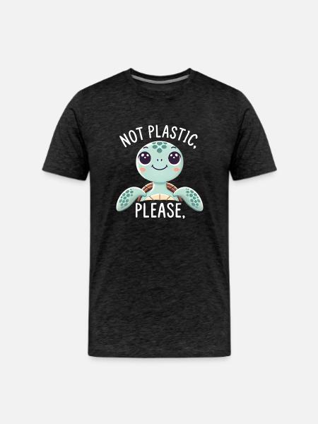 Not Plastic, Please - Men's Premium T-Shirt - charcoal grey