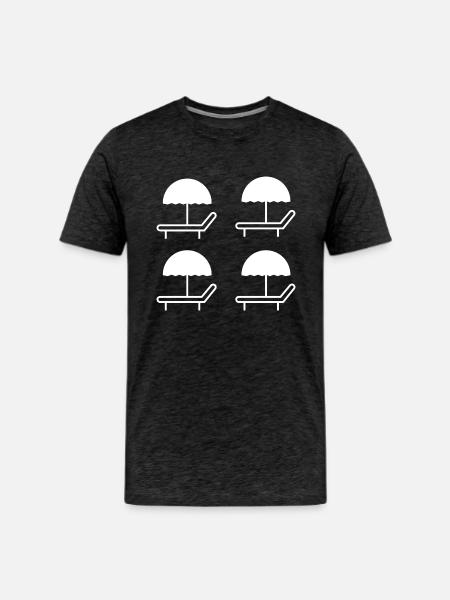 beach umbrella icon - Men's Premium T-Shirt - charcoal grey