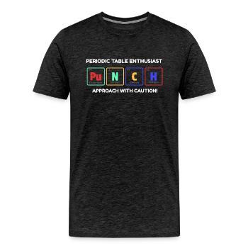 Periodic Table Enthusiast - Men's Premium T-Shirt - charcoal grey - Front - Liam (192cm)
