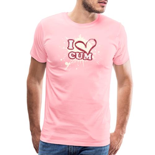 I Heart Cum (Splatter) - Men's Premium T-Shirt