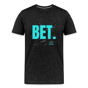 The BET will not be Televised Design - Men's Premium T-Shirt - charcoal grey - Front - Liam (192cm)