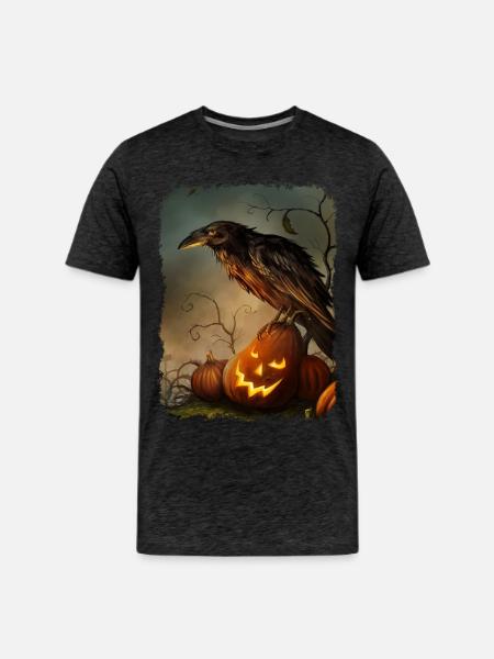 Samhain Raven - Men's Premium T-Shirt - charcoal grey