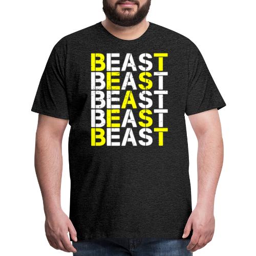 All Beast Bold distressed logo - Men's Premium T-Shirt