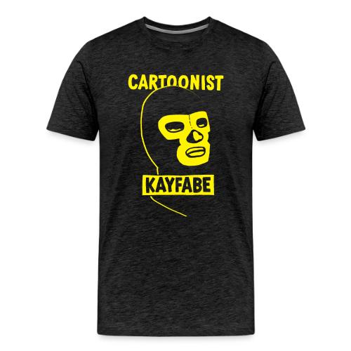 Cartoonist Kayfabe Wrestling Mask - Men's Premium T-Shirt