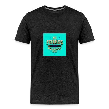 Creative Greetings - Men's Premium T-Shirt - charcoal grey - Front - Liam (192cm)