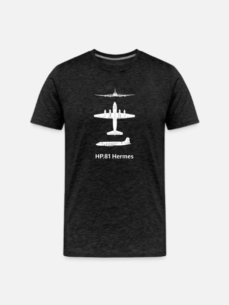 HP 81 Hermes Airliner - Men's Premium T-Shirt - charcoal grey