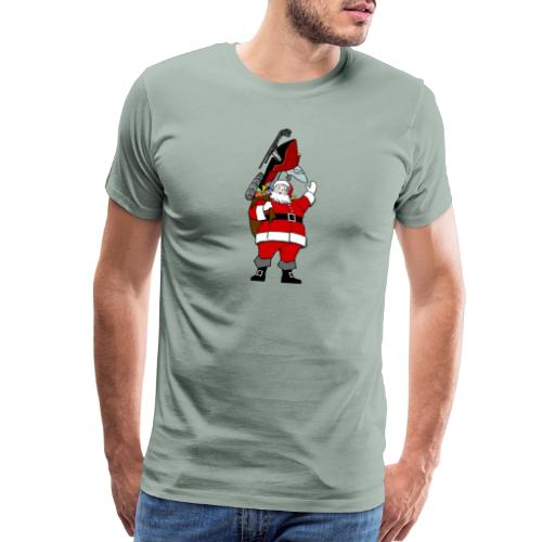 Snowmobile Present Santa - Men's Premium T-Shirt