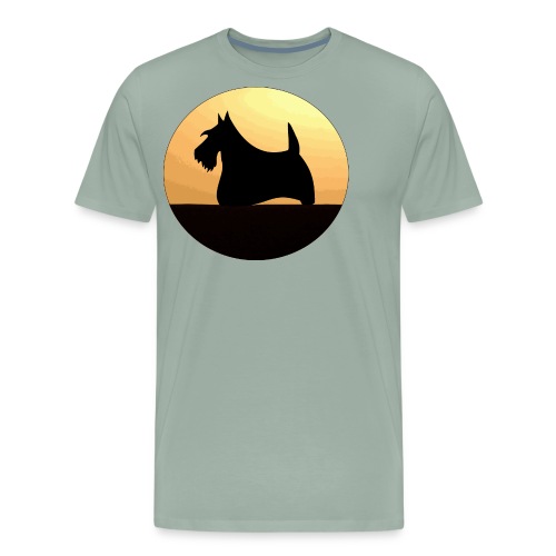 Sunset Scottish Terrier - Men's Premium T-Shirt