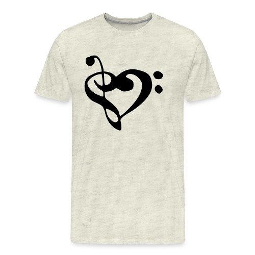 musical note with heart - Men's Premium T-Shirt