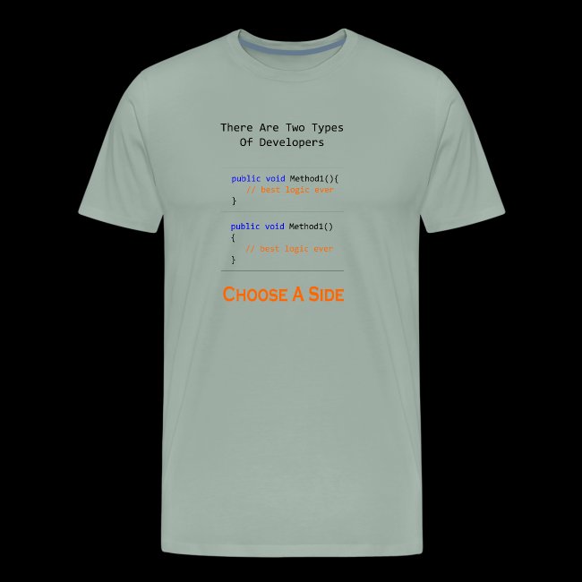 Code Styling Preference Shirt