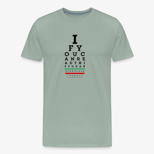 Visual Test Chart for Introverts - Men's Premium T-Shirt