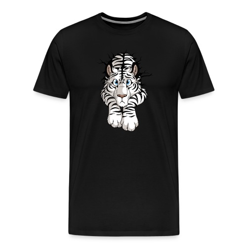 STUCK Tiger White (double-sided) - Men's Premium T-Shirt