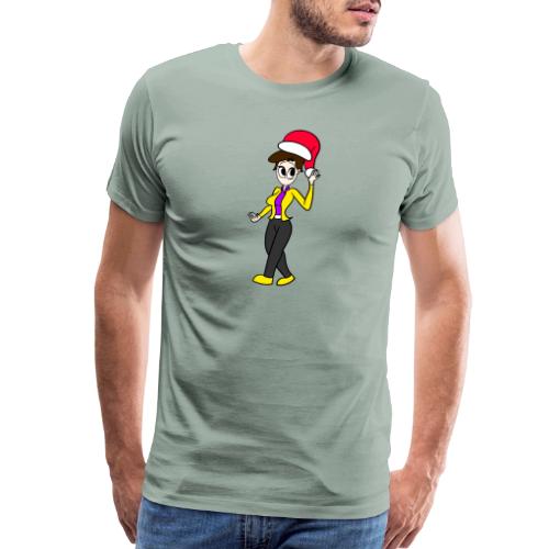Dersy Wearing a Santa Hat - Men's Premium T-Shirt