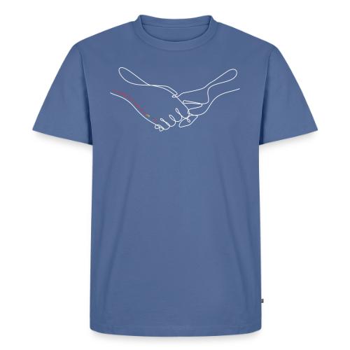 Reaching Out With Love (white outlines) - Men's Premium T-Shirt