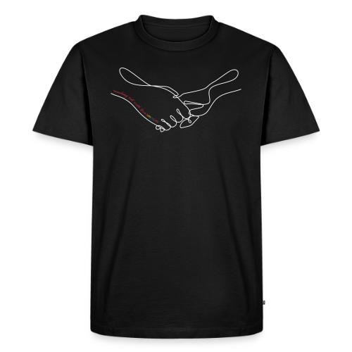Reaching Out With Love (white outlines) - Men's Premium T-Shirt