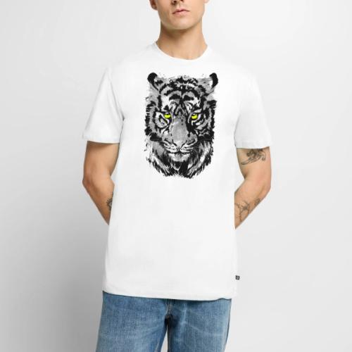 Gray Tiger Head Drawing - Black and white Tiger - Men's Premium T-Shirt