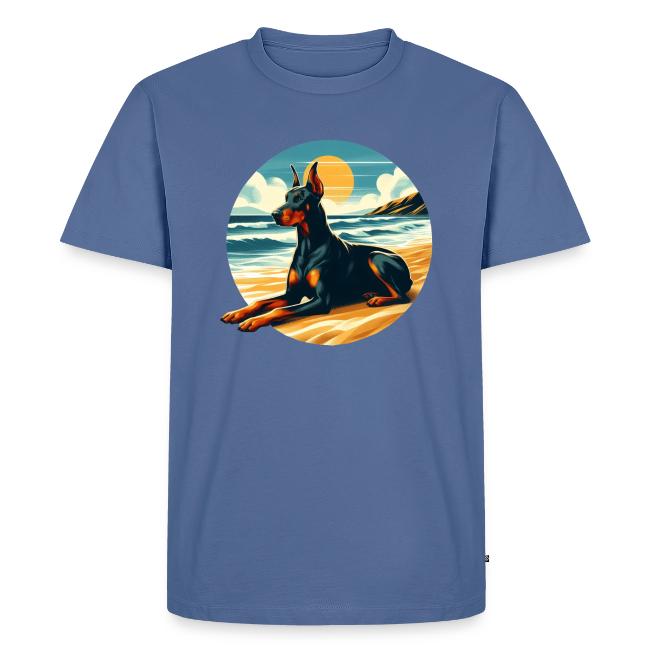 Doberman On The Beach