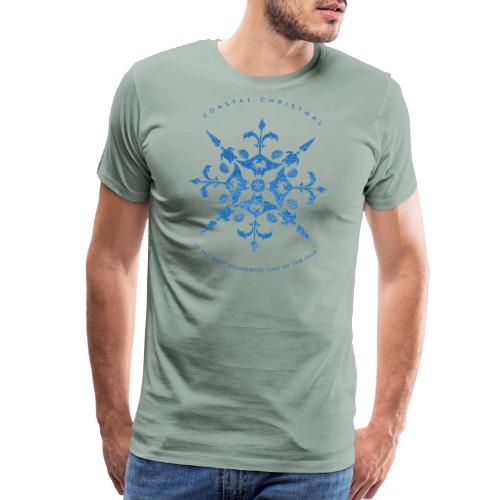 Coastal Christmas Snowflake 01 - Men's Premium T-Shirt