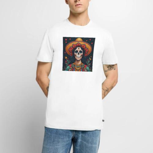 Charra Skull Art | Traditional Mexican Design - Men's Premium T-Shirt