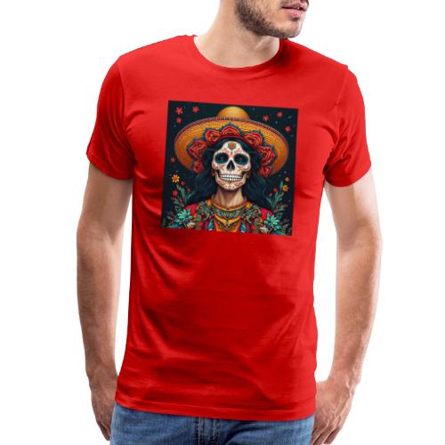 Charra Skull Art | Traditional Mexican Design - Men's Premium T-Shirt